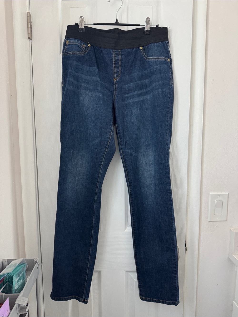AMAZING!! Dark Blue Stretch-Waist Jeans (can be maternity jeans)